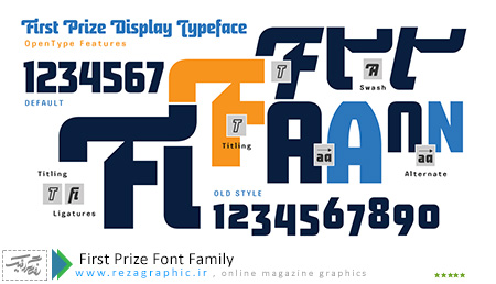 فونت انگلیسی جایزه - First Prize Font Family
